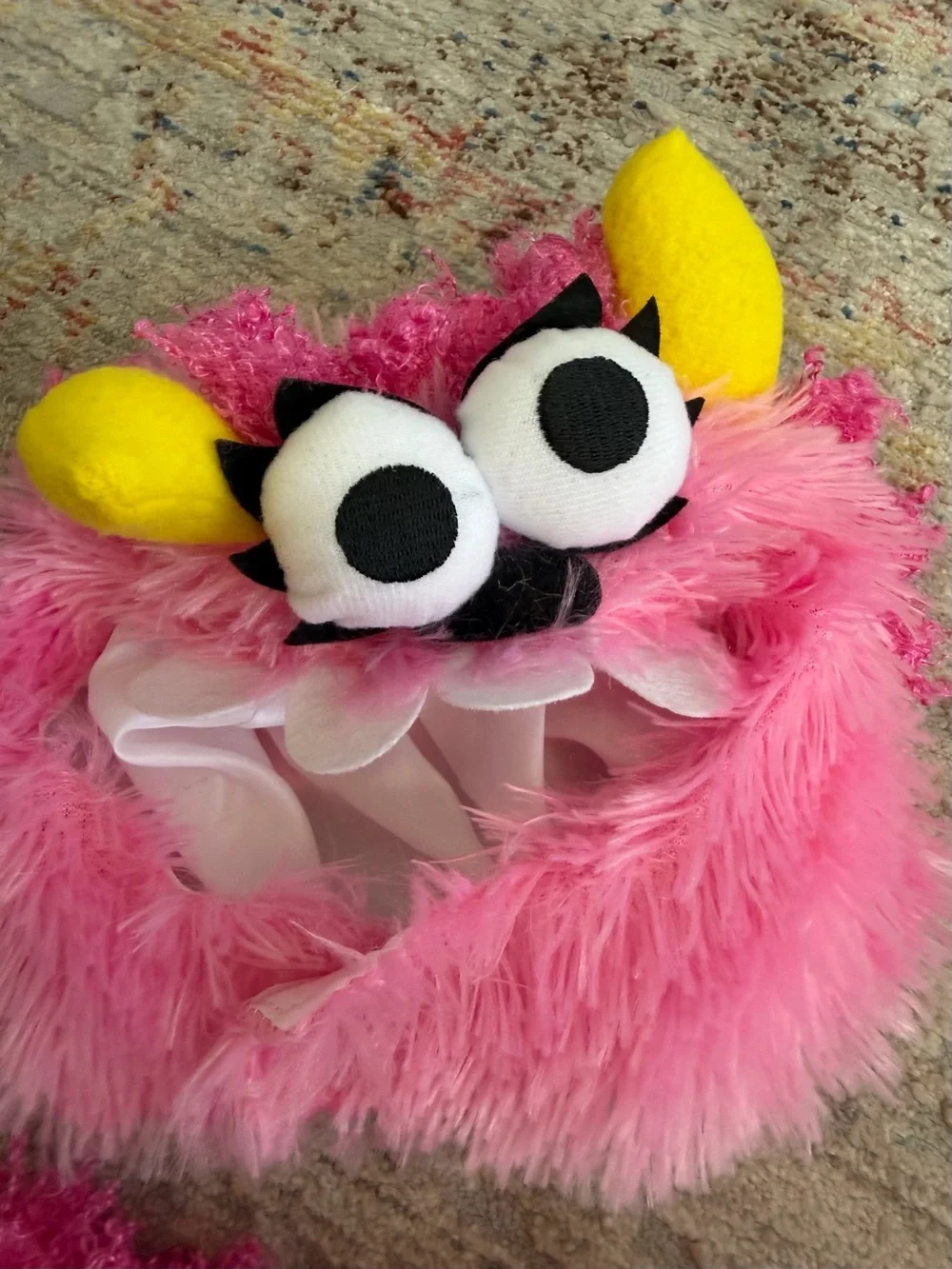 Pinky Winky Baby Monster Costume 0-6M Pink Furry Jumpsuit Halloween